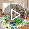 OGPJKEQR Kids Rug for Playroom Bedroom, 2.5x4 Feet Educational ABC Area Rug for Classroom Nursery, Non-Slip Alphabet Learning Carpet with Numbers Animals Seasons Fruits, Green Toddler Floor Mat view 7