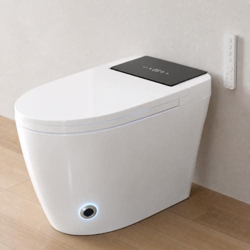 Smart Toilet with Bidet Built-In & Tank, Foam Shield, 12'' Rough in | Modern Design with Auto Open/Close Lid, Foot Sensor & Auto Flush, Heated Seat, Warm Air Dryer, 1000g MaP Flush — image 1