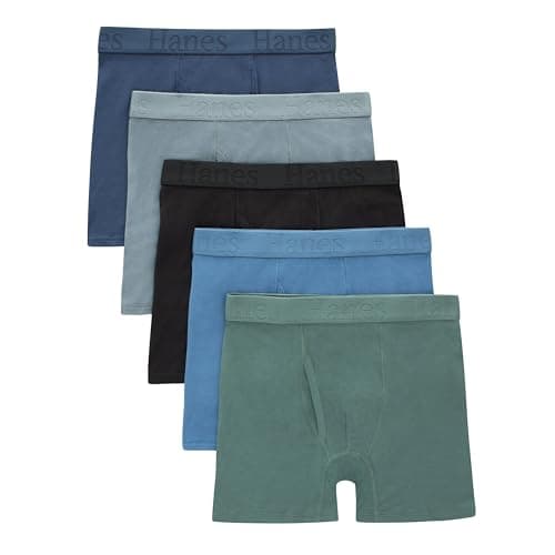Hanes Ultimate Boys' Originals SuperSoft Boxer Briefs, Viscose from Bamboo Underwear, 5-Pack