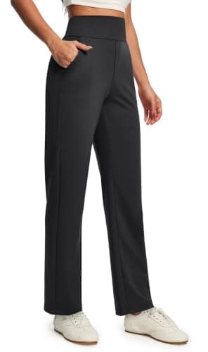 Heathyoga Stretchy Work Pants Women Pull On Straight Leg Dress Pants Slacks — image 1