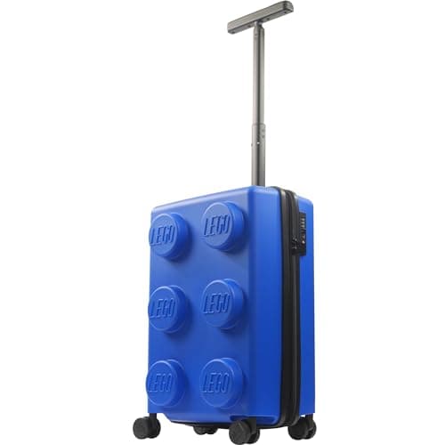 Concept One LEGO 22 Inch Carry On Luggage, Signature Trolley Expandable Hardshell Rolling Suitcase with Spinner Wheels, Blue