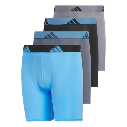 Athletic Fit Microfiber Long Boxer Brief Underwear (4-Pack) All Day Sport Comfort