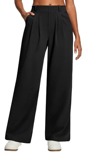 Wide Leg Stretchy Work Pants Women Dress Pants Business Casual Outfits — image 1