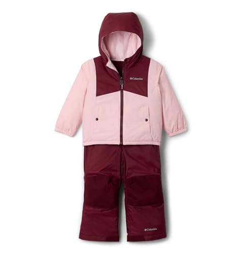 Columbia Youth Double Flake II Set, Satin Pink/Rich Wine, 2T
