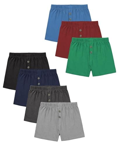Andrew Scott Boys Boxer Shorts | Big Kids/Little Kids 100% Cotton Tagless Underwear | Multi Packs & Colors