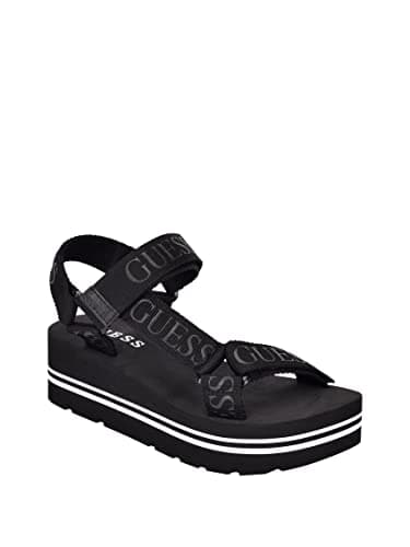 Guess Women's Avin Sandal, Black, 7