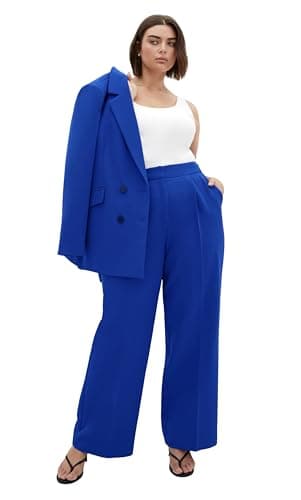 City Chic Women's Plus Size Pants - Alexis Relaxed, 14 Cobalt