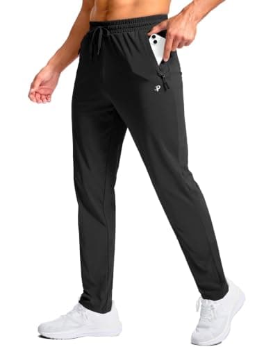 Pudolla 32"/34"/36"/38" Inseam Men's Tall Sweatpants with Zipper Pockets Lightweight Joggers for Athletic Workout Casual — image 1