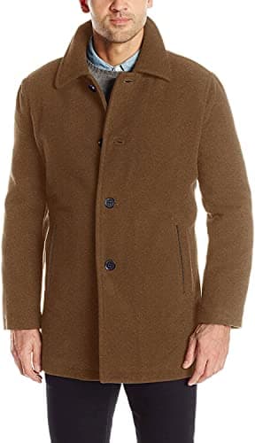 Cole Haan Signature Men's Wool Plush Car Coat, camel, Large