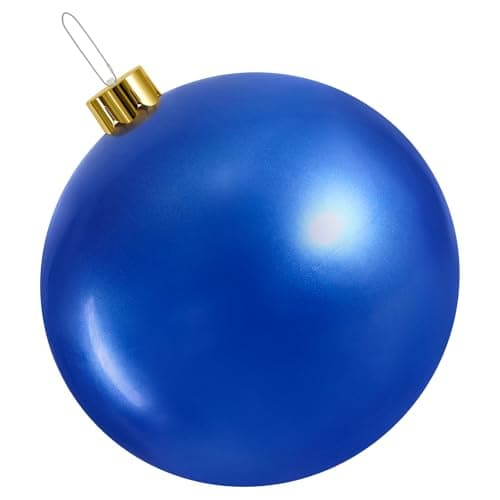 Inflatable Oversized Ornaments for Christmas Decorations 18" 25" Two Size & 8 Colors Option Available Large Christmas Ball Indoor Outdoor Use Festive Yard Decoration — image 1