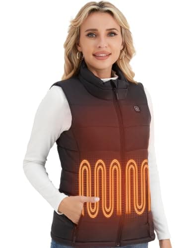 Vestego Heated Vest Women with Battery Pack Included, Winter Outdoor | 6 heating zones, 3 temp levels, UL2056 certified battery pack, lightweight washable, for commute outdoor camping dog walks — image 1