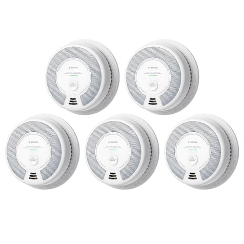 X-Sense Smoke & Carbon Monoxide Alarm, SC06, 5-Pack | 10-Year Sealed Battery (Not Hardwired), 2-in-1 smoke & CO detection, Easy Installation, UL 217 & UL 2034 Certified
