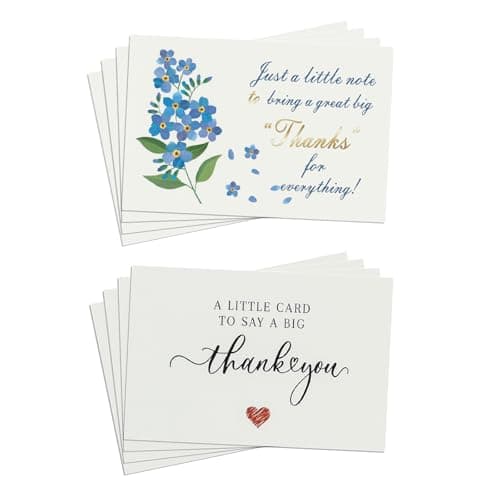 28 Pack 350GSM Thank You Cards with Envelopes, Glitter Heart Gold Foil Premium Greeting Cards, Pefect for Weddings, Baby Showers, Teacher Appreciation, Graduation, Small Business Gifts, Holiday & Christmas Thank You Notes