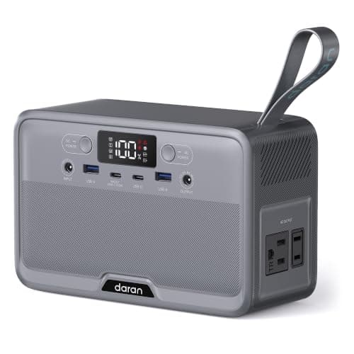DARAN R200 Portable Power Station 192Wh, 200W(400W Peak) Compact Power Bank | 100W PD Fast Charge, 2 AC Outlets, LiFePO4 Solar Generator with LED Light for Laptop, Camping, Hunting, Travel, Home Blackout — image 1