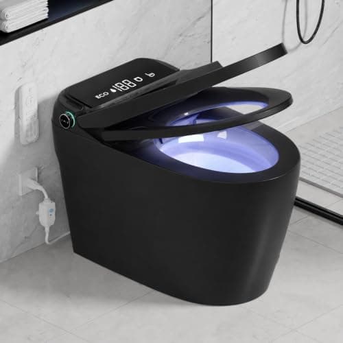 Smart Toilet with Bidet Built In, One Piece Toilets Heated Seat Warm Water | 12Rough Tankless Modern Toilets, Instant Warm Water & Air Dryer smart bidet toilets, Night Light, No Power Flush Water Saving — image 1