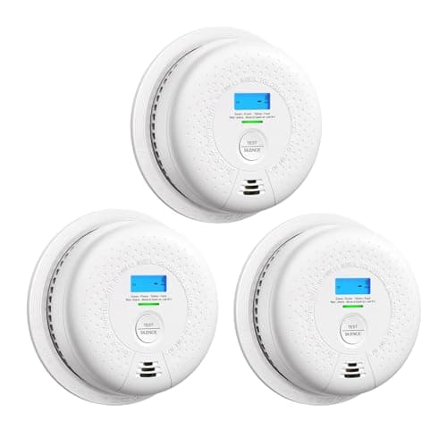 X-Sense Smoke Detector and Carbon Monoxide Detector, SC01, 3-Pack | 10-Year Sealed Battery (Not Hardwired), Real-Time CO and Battery LCD Display, UL 217 & UL 2034 Certified