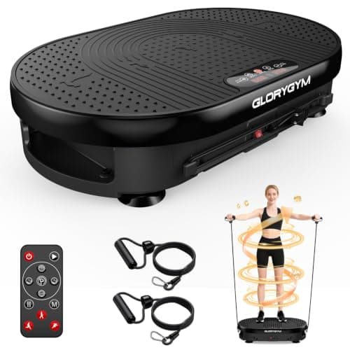 Vibration Plate Exercise Machine for Body Shaker Machine & Weight Loss, Shake Plate with Resistance Bands, 120 Speed Levels, Remote Control, Full Body Workout, Compact Home Gym Equipment — image 1