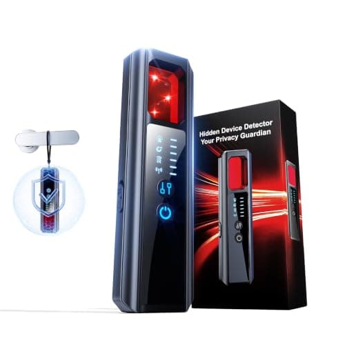 9-in-1 Hidden Camera Detectors,GPS Tracker Detector,AI Chip Anti-Spy Device | RF Detector,Bug Detector,Portable Hidden Device Finder,,Listening Device Detector-6-Level for Hotel Office Car Travel(Black) — image 1