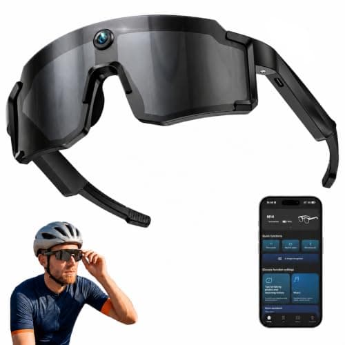 AI Smart Glasses with POV Camera, 4K Video Recording for Cycling & Hiking | Sport Sunglasses, AI Voice Assistant, Bluetooth Calls, Real-Time Translation, Dual-Mic ENC, 6-Axis EIS, UV400, IP65 — image 1