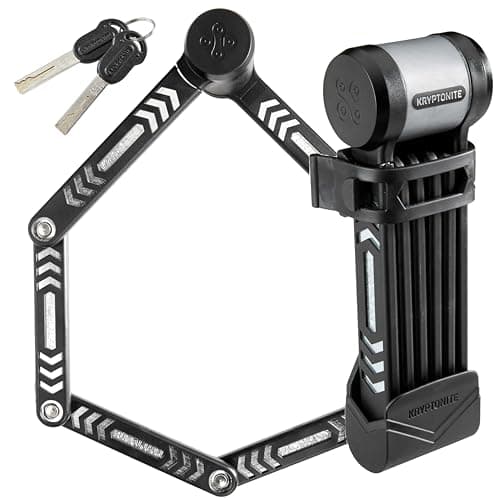 Kryptonite Kryptolok 685 Folding Bike Lock, Compact Lightweight High Security Anti-Theft Foldable Bicycle Lock with 2 Keys and Mount for E-Bikes Scooter Road Mountain Bikes, 85cm (33 in)