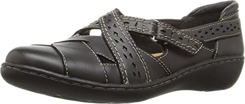 Clarks Women's Ashland Spin Q Loafer, Black, 8 W US