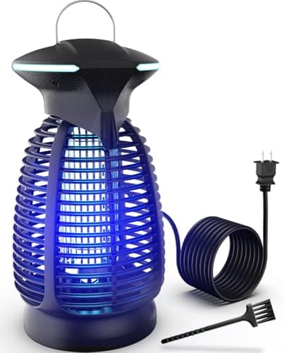 Bug Zapper Outdoor for Mosquito Flies - Waterproof Insect Killer Trap Lamp Electric 4200V Powerful Bug Zappers Indoor with LED Light for Patio Porch Garage Backyard & Home