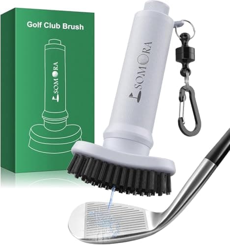 SOMORA Pro Golf Club Cleaner Water Brush - Golf Accessories for Men, Squeeze Bottle Cleaning with Nylon Bristles Head - Golf Clubs Brush with Magnetic Retractable Clip