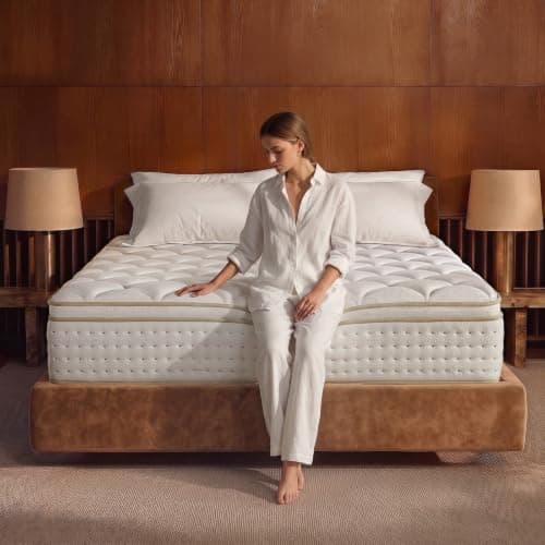 Bluesolo Queen Mattress, 14 Inch Queen Size Hybrid Mattresses with Memory Foam and Individual Pocket Spring for Motion Isolation, Pressure Relief, Medium Firm Mattress in a Box, 60 * 80 * 14 — image 1