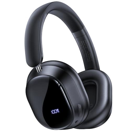 Hybird Active Noise Cancelling Bluetooth 6.4 Headphones Wireless 140 Hrs Playtime ANC & Battery Display Over Ear Headphones With ENC Mic Hi-Res Audio Comfort Earcup Headphones for Travel Game Music — image 1