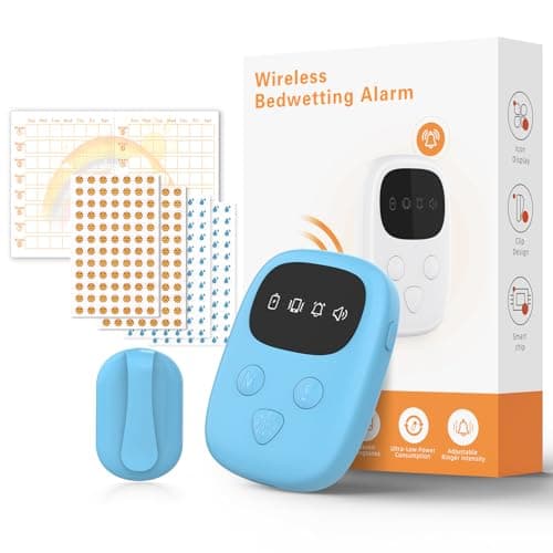 2026 New Wireless Bedwetting Alarm, Bedwetting Alarm for Boys and Girls, Compact & Comfortable Wireless Sensor, 7 Melodies, 3 Modes, Bedwetting Solution, Includes Progress Card, Blue — image 1