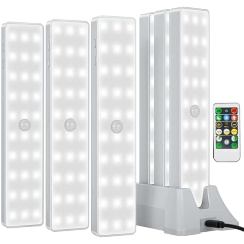 Racokky Under Cabinet Lighting with Remote, Motion Activated Closet Light — image 1