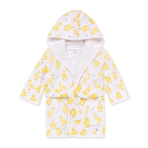 Burt's Bees Baby Infant Hooded Robe Organic Knit Terry Unisex Bathrobe, Unisex Boys and Girls, Size 0-9 Months Old