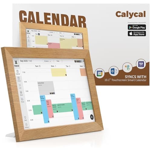 Calycal 10.1" Wall Planner Digital Calendar - Schedule Management, Chore Chart, Meal Planner, To Do List, and Digital Photo Frame,Smart Touchscreen Interactive Display, Perfectly Matches Home Decor