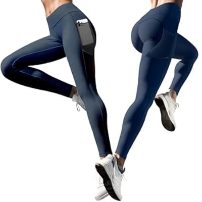 EXE Leggings with Pockets for Women Tummy Control High Waisted Yoga Pants Women Compression Workout Leggings