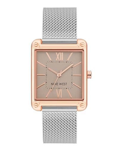 Nine West Women's Sunray Dial Mesh Bracelet Watch