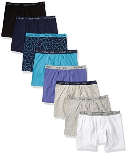 Calvin Klein Kids Boys' Modern Cotton Boxer Brief Underwear 8-Pack, Mixed Pack, X-Large