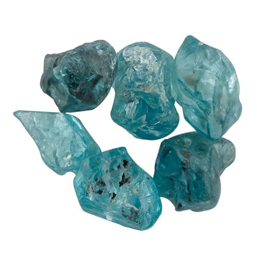 CRYSTALIS (30cts.) Blue Zircon Raw Crystals Loose Gemstone Wholesale Bulk Rough Jewelry Making Supply, Chakra Healing Raw Stones, Wire Wrapping, DIY, Gem Collection (Size : 5-10mm)