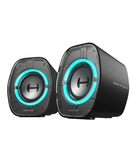 Edifier G1000 II Desktop Computer Speakers for Gaming, 2.5" Full-Range Driver & Enhanced Bass, Bluetooth 5.4 USB-C AUX, 9 Dynamic RGB Lighting Modes for PC - Black