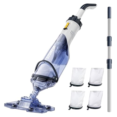 JESIMAIK Pool Vacuum, 18.5 GPM Suction Pool Vacuum for Above Ground Pool with Telescopic Pole, 60 Min Runtime, Cordless Pool Vacuum for Above & Inground Pools, Cleans Leaves and Debris — image 1