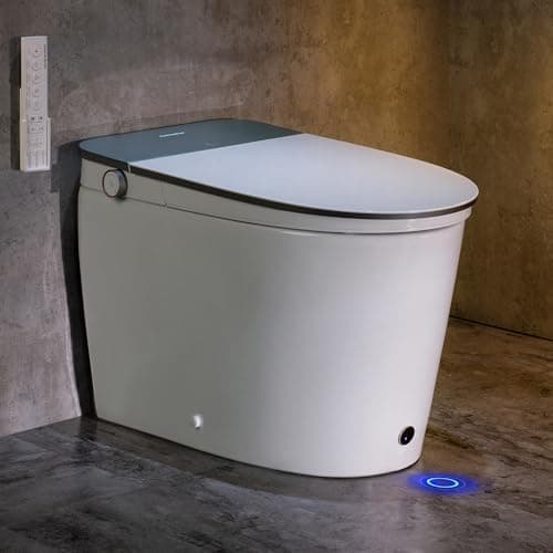Casta Diva Smart Toilet With Bidet Built In Auto Open Foam Shield K030PRO | 1000G MaP Flush, Heated Seat, Foot Sensor Quiet Auto Flush , Bidet Toilet with Tank, Warm Water & Dryer — image 1