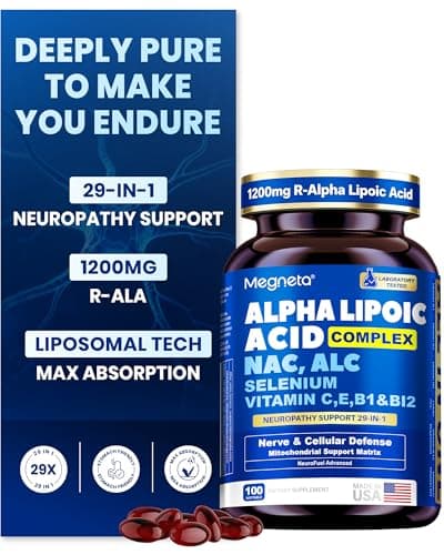 Liposomal R-Alpha Lipoic Acid 1200mg with Benfotiamine & Active B Complex | Supports Nerve Comfort, Tingling & Numbness, Brain Fog and Restful Sleep with Magnesium Glycinate, CoQ10 & ALCAR, 100 Count — image 1