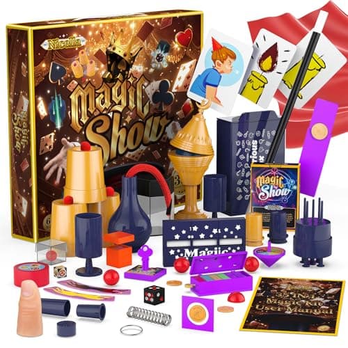 Nicella Magic Kit - 300+ Magic Tricks for Kids Age 6-8 8-10 10-12, Magic Set Magician Toy with Video Instructions for Kid Beginners - Christmas Halloween Birthday Gifts Toys for Boys Girls Kids — image 1