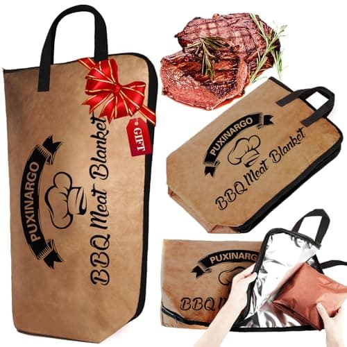 BBQ Blanket for Resting Meat, Puxinargo Brisket Blanket Meat Resting Bag for Smoking, Grilling Meat Insulated Resting Bag with Wide Mouth & Reinforced Handles for Large Brisket/Turkey, Large 23" — image 1