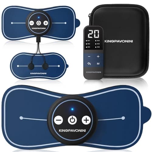KingPavonini Wireless TENS Unit Muscle Stimulator, Back Pain, Model SM9116 | Wireless TENS with Remote, Storage Box, 4 Ultra-Large Pads for Back Shoulder Waist Pain, 20 Intensities, Gift for Men, Women — image 1