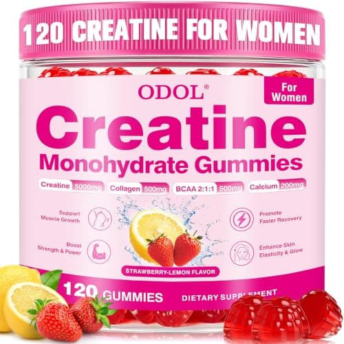 ODOL 5000mg Creatine Monohydrate Gummies with Collagen for Women, 120 Count — image 1