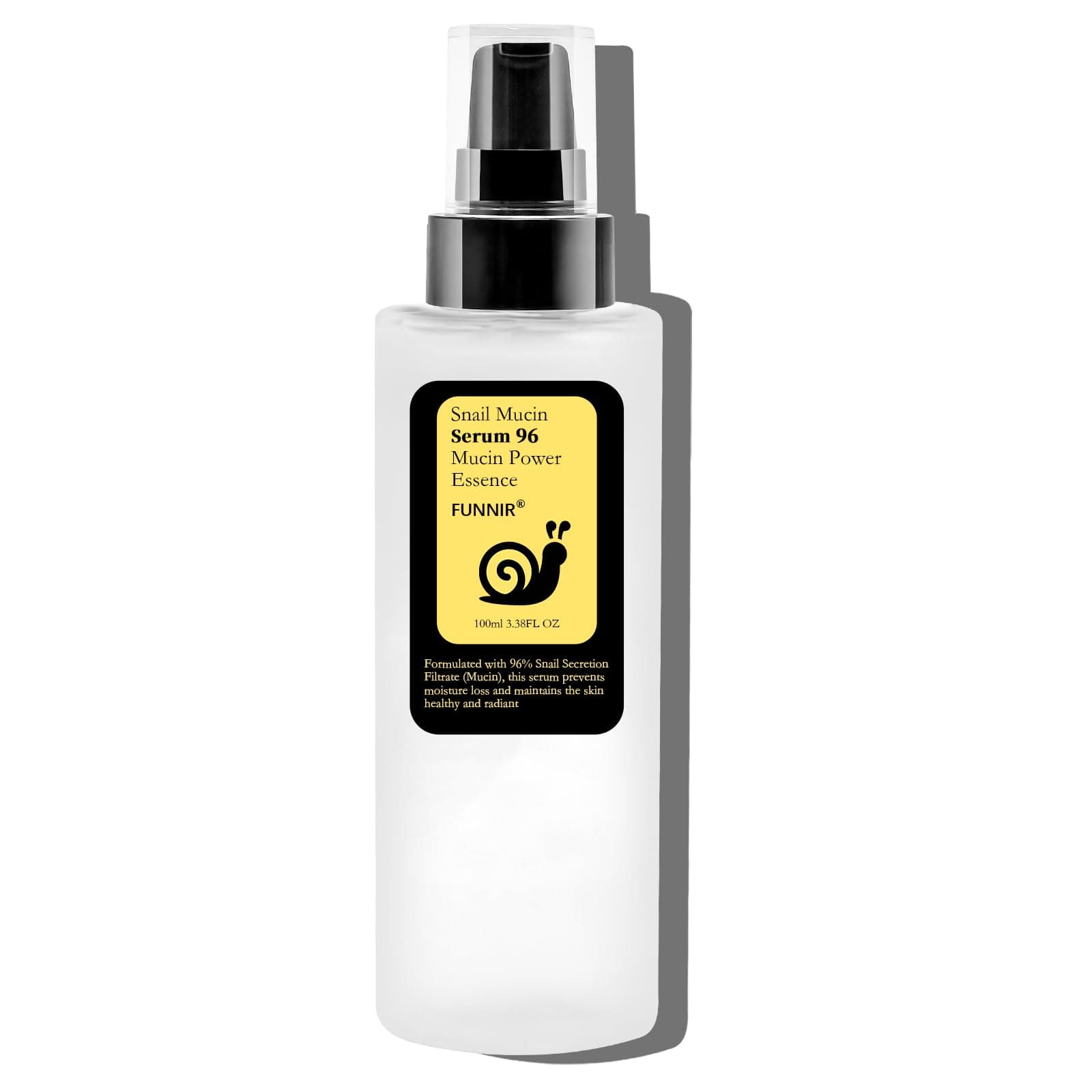 FUNNIR Snail Mucin 96% Essence 100ml, Hydrating Serum for Face with Snail Secretion Filtrate for Dull Skin, Skin care products for All Skin Types
