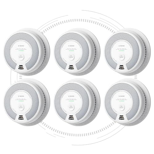 X-Sense 6-Pack Interconnected Smoke and CO Detector, SC06-W | 10-Year Sealed Battery (Not Hardwired), Interconnected Alerts, 2-in-1 smoke & CO, Easy Install, UL 217 & UL 2034 Certified