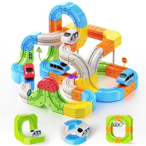 146PCS Electric Train Set for Kids, Flexible Race Track Set Toy — image 1