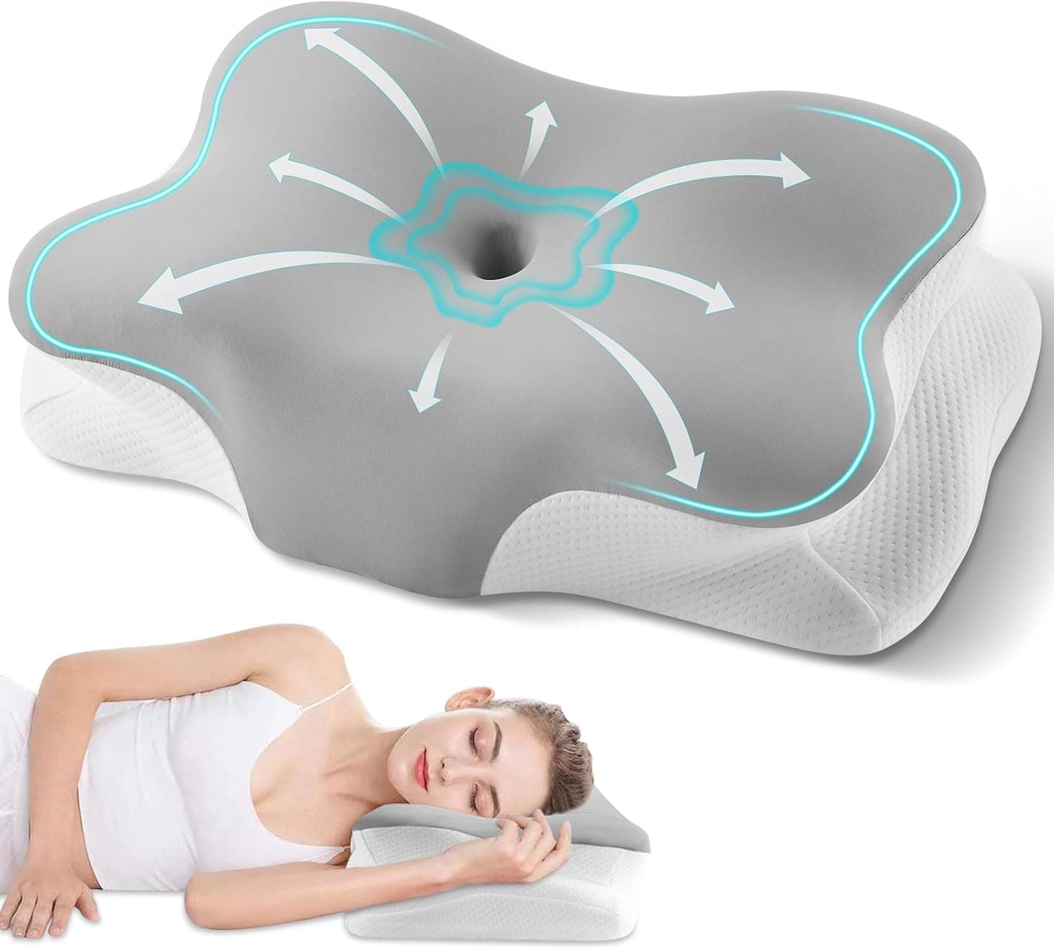 SILKENA Cervical Neck Pillow
