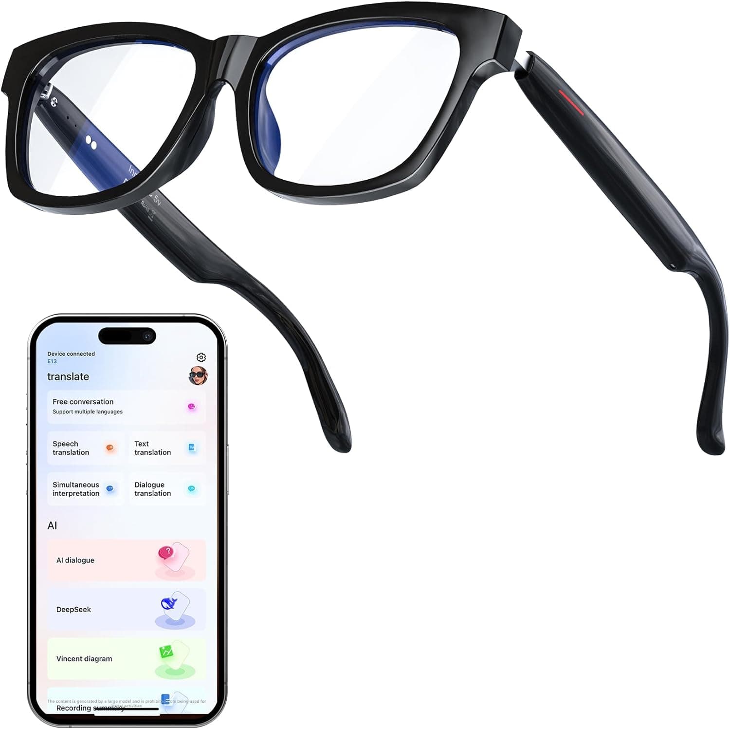 GLOSSIA AI Smart Glasses